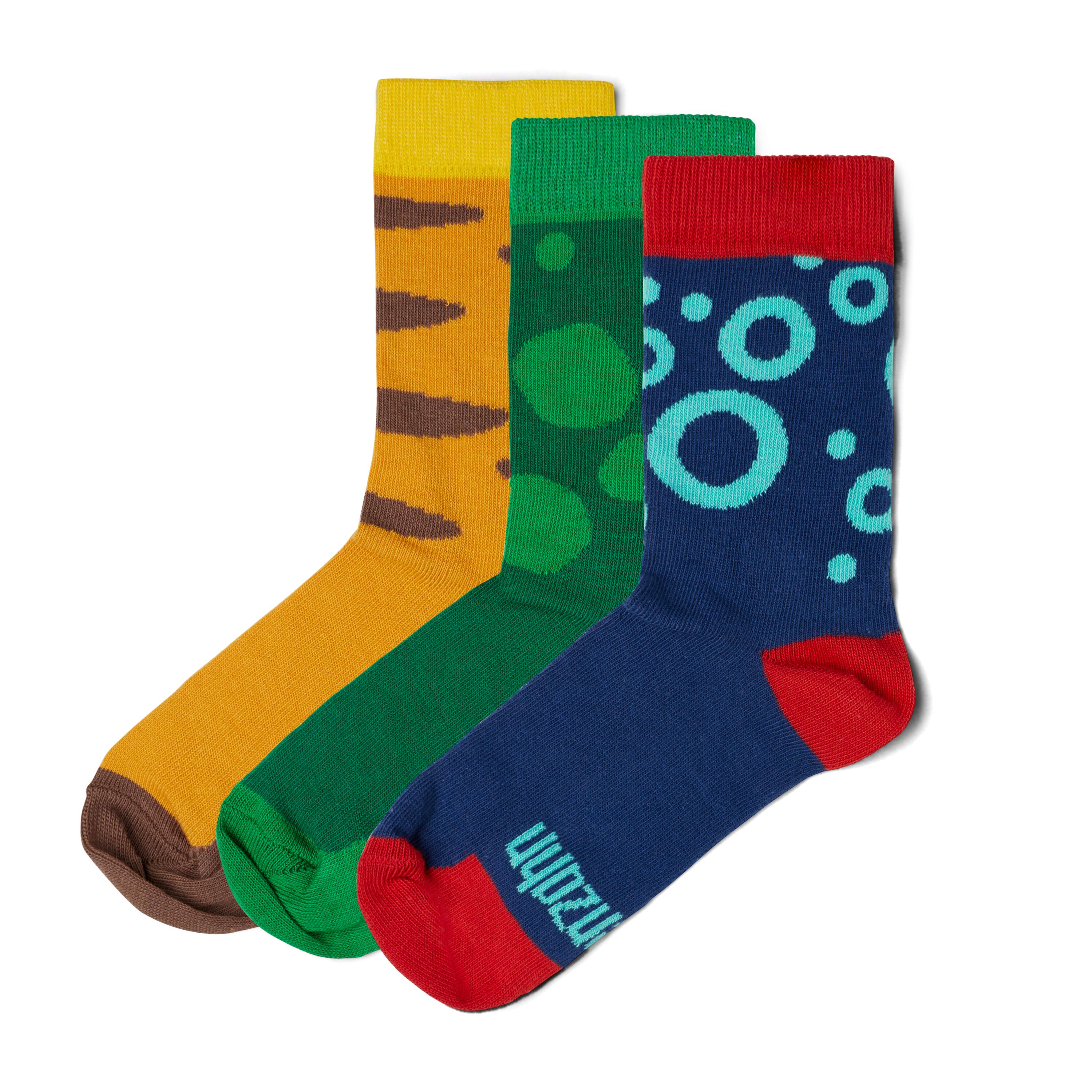 GOTS Bio-Baumwolle Socks 3er-Pack Tiger, Gr. 19/22 / 00958-10004-1100
