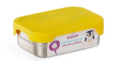 Set boîte à tartines acier affiné jaune AFZ-LBX-001-001