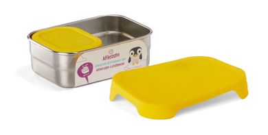 Set boîte à tartines acier affiné jaune AFZ-LBX-001-001