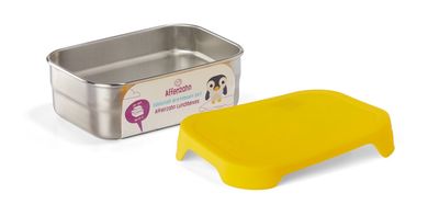 Set boîte à tartines acier affiné jaune AFZ-LBX-001-001