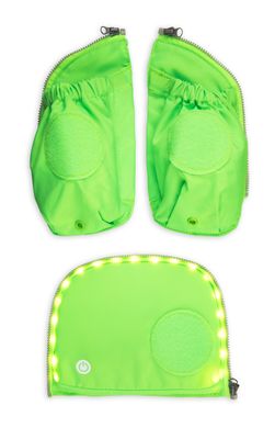 Fluo LED-Zip Set mit Seitentaschen Grün ERG-STL-001-213